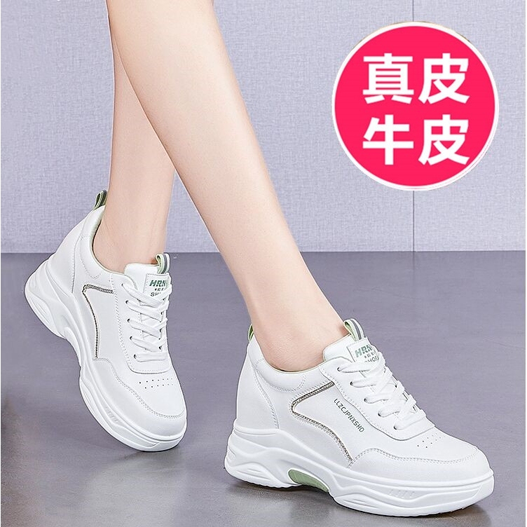 Official Brand Minaikes 6.5cm Genuine Leather Height-Increasing White Sneakers for Women 2026 New Korean Style Sports Shoes Official Brand Minaikes 6.5cm Genuine Leather Height-Increasing White Sneakers for Women 2026 New Korean Style Sports Shoes