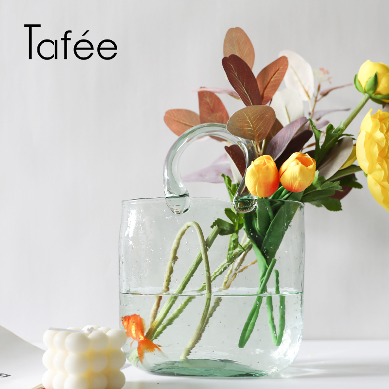 Tafe Light Green Bubble Handbags Lift Basket Vases Creative Living Room Swing Pieces Nordic Ins Wind Table Hem