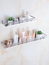 No punching bathroom shelf washbasin wall hanging 304 stainless steel bathroom toilet mirror front single layer