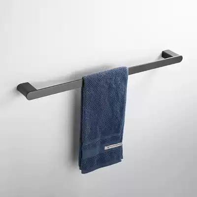 Export German Nordic gun gray 304 stainless steel towel rack towel single lever powder room bathroom hardware pendant