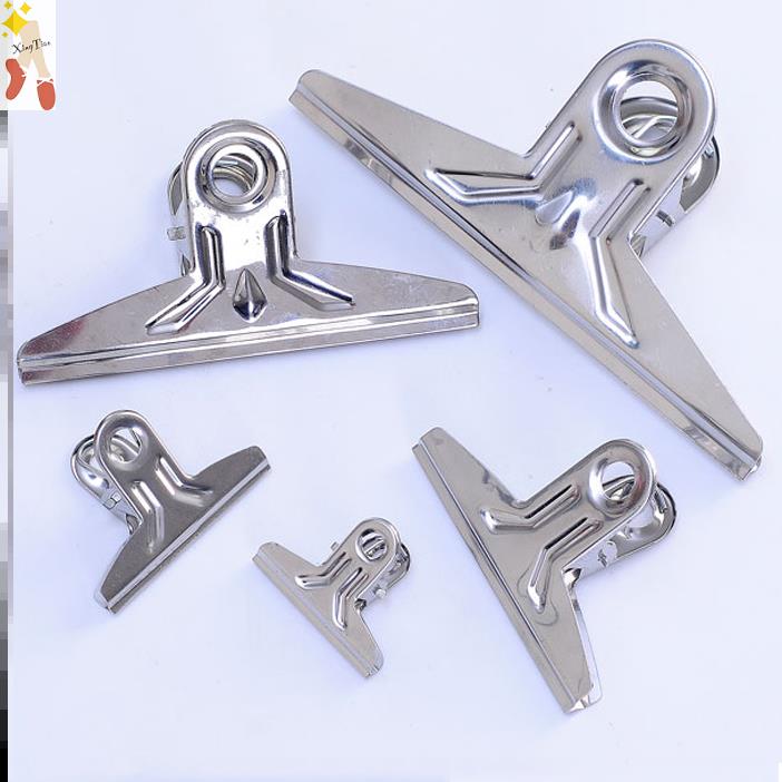 Stainless Steel Folder Small Iron Clip Bill Clip Dovetail Clip Stationery Office Supplies Clip Large long tail ticket clip