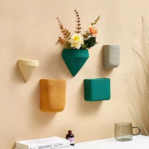 Креативный настенный керамический цветочный горшок, декор, настенная подвеска для гостиной