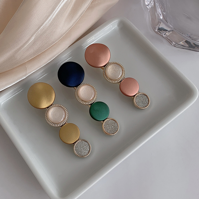 Net red side bangs clip one word clip female Korean side clip back head hairpin hairpin retro temperament clip headwear