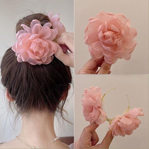Summer Super Fairy Ball Head Flower Clip for Girls Elegant Hairpin Hairpin Clip Headwear 2024 New Style