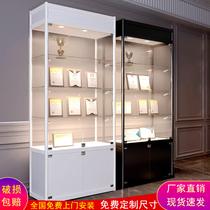 Glass Exhibition Cabinet Medal Trophy Display Cabinet Legao Handmade Tea Wine Exhibition Cabinet Rack Model Products Display Case Customize