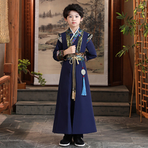 Boy Han-suit and thick old style of cool Chinese style childhood Tanggu Young Day Performance Clothes