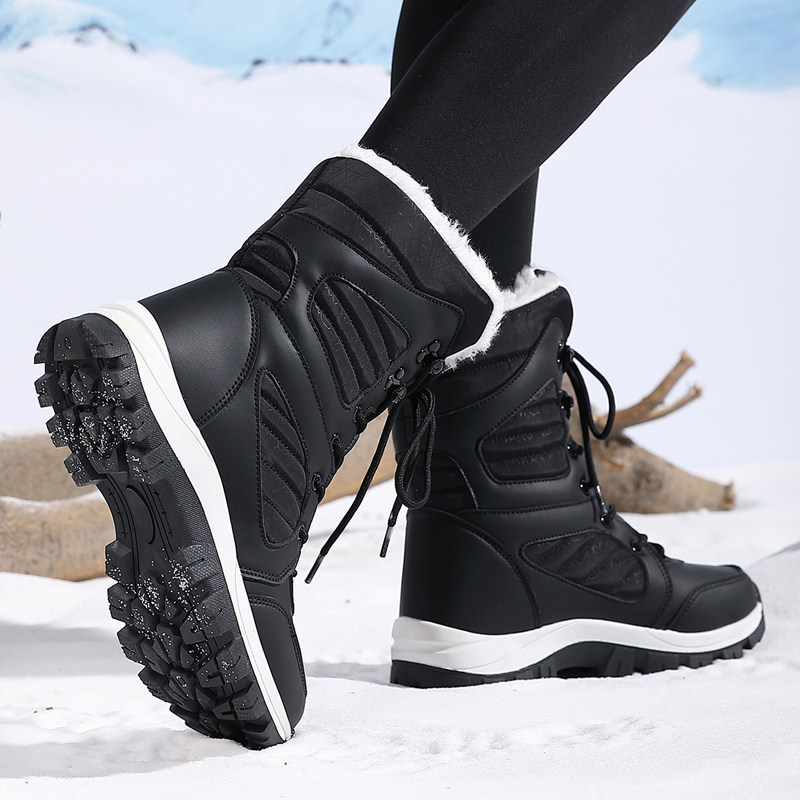 Women's Snow Boots for Minus 40 Degrees, Cold-Proof, Thick-Soled, Waterproof, Northeast Harbin Travel Cotton Shoes, Women's Winter Fleece-Lined and Thickened