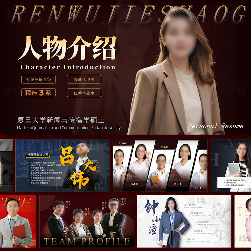 Personal Team Member Profile Page Workplace Business Style Elite Industry Expert Lecturer Celebrity Resume Ppt Template