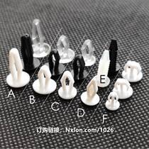 Plastic rivet ballet rivets nylon pagoda nail black white transparent plastic car R type primary-secondary buckle