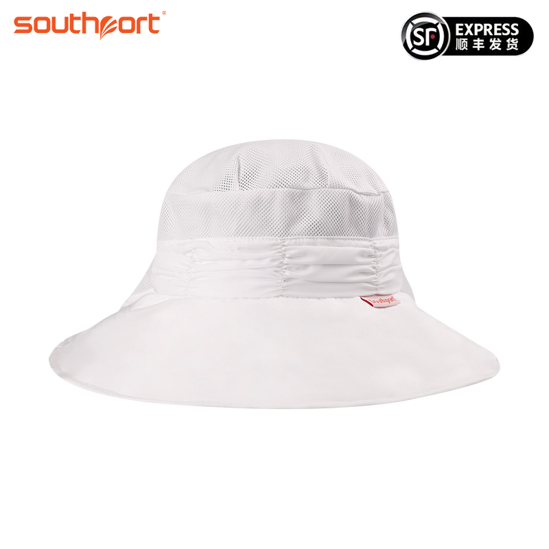 Southport golf sun visor women's air sun sun hat can be folded to cover the face white beach hat