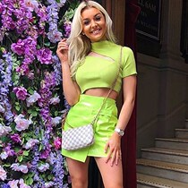 Crop short sleeve top summer versatile open breast sexy