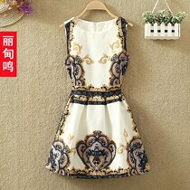 summer 2017 Large size women long skip women dresses dress