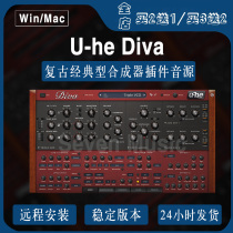 U-he Diva 1 43 analog circuit synthesizer electronic music arranger plug-in WINMAC sends hundreds of expansions