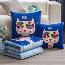  Pillow quilt Dual-use office thickened nap blanket Folding pillow quilt two-in-one car car winter