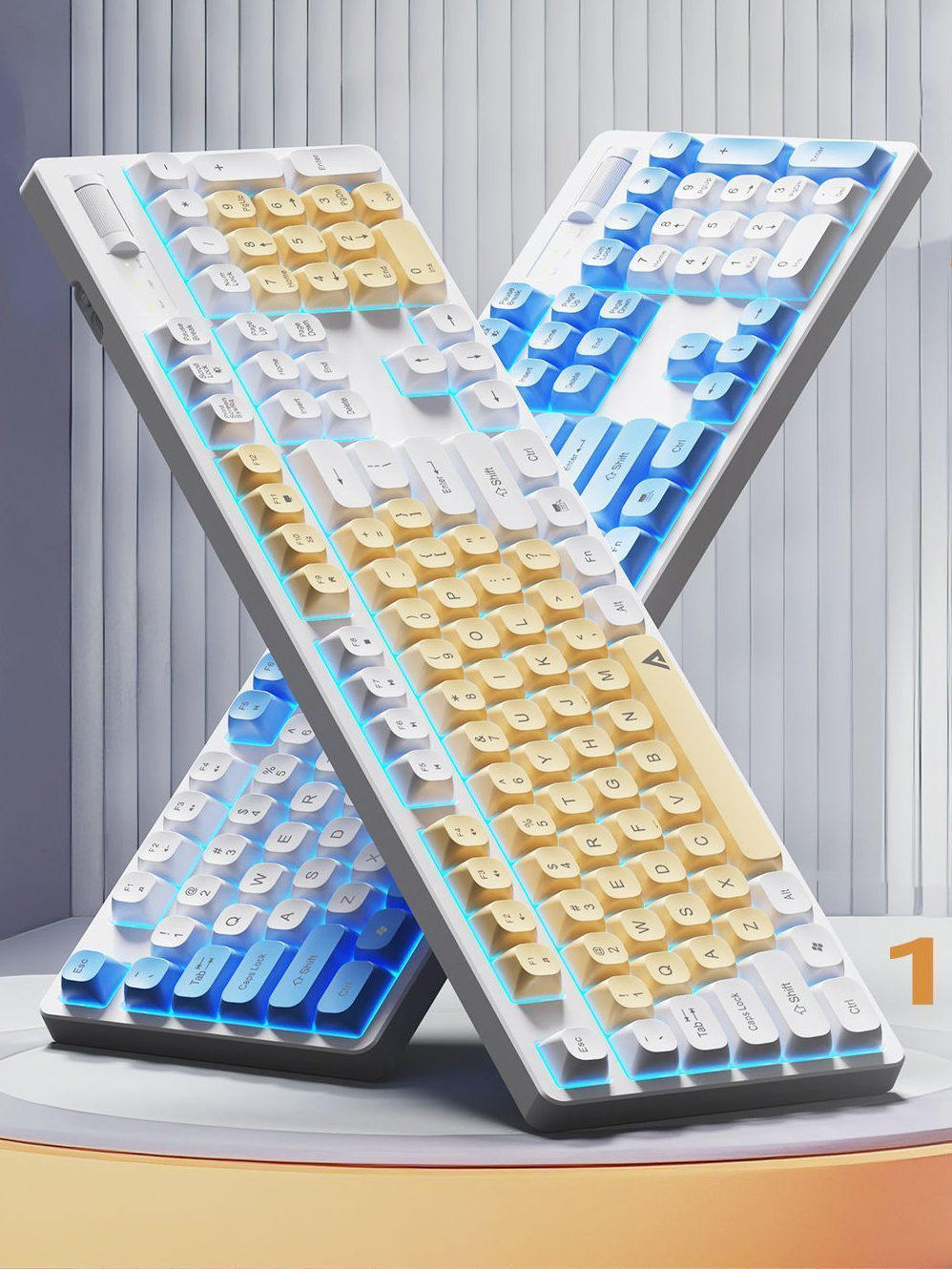 Aoqelo Ak104 Wired Luminous Keyboard 104-Key Membrane Keyboard 1Ms Ultra-Low Latency