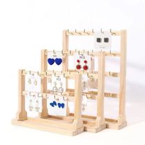 Keychain display rack solid wood hook jewelry display rack small jewelry hanger hook earring display rack bracelet