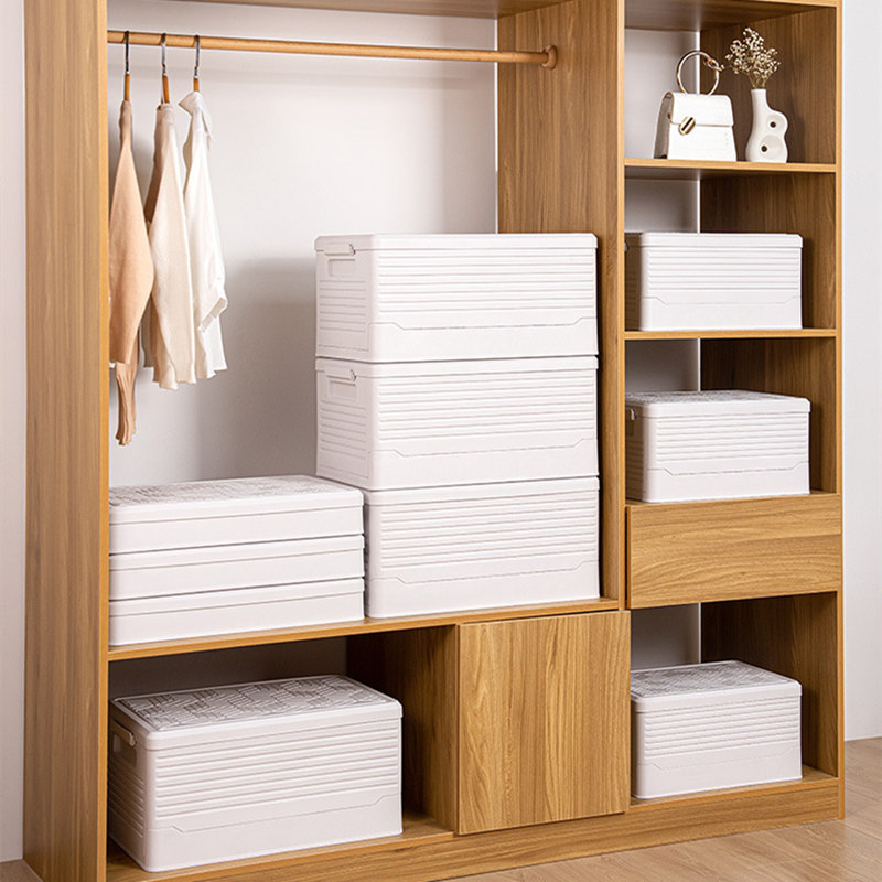 New modern minimalist Folding Book Box Plastic Finishing Clean Dust With Lid Containing Boxes Outdoor