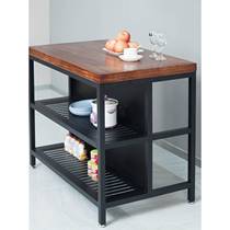 New kitchen table with side materials wood center island Taichung table setting iron dining table kitchen island table custom made table