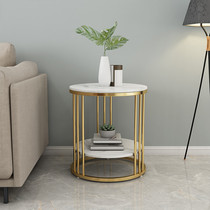 Light and luxurious side several minimalist modern corner Several Living room Sofa Side Cabinet Marble Round Bedside Table Nordic Small Tea Table