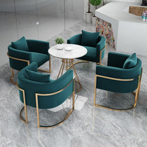 Sweet Milk Tea Shop Café Café Double Cassette Sofa Office Lounge Area Talks Reception Table And Chairs Combined Leisure