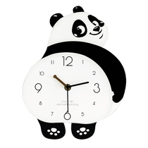 Panda Watch wawing clock Living room Restaurant Home 2023 new nets Red creative clock