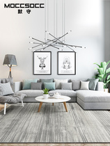 Carpet bedroom Nordic minimalist sofa Coffee table mat Household non-slip easy-to-care premium ash covered room floor mat