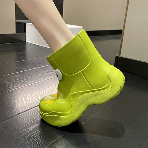 Модная обувь, нескользящие туфли, сапоги, городской стиль, популярно в интернете, средней длины