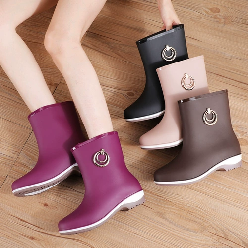 Модная обувь, нескользящие туфли, сапоги, средней длины