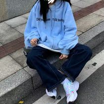 Coat Retro Port Wind Chic Blouse Women Tide Plus Suede hat Han version Weater 100 hitched autumn and winter ins lazy loot