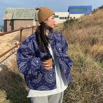 Female New Sensation Foreign Air Bombing Street Korean version Winter 2020 Loose Thickened Cotton Coat Coat Ins Port Wind Design Cotton Clothing