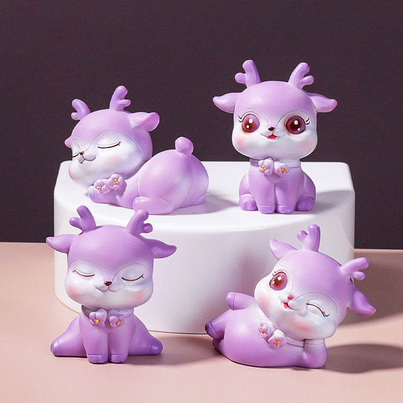 Elf deer decoration parts creative resin office desktop bedroom car in car car mounting parts photograph