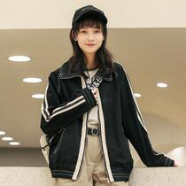 Autumn and winter 2020 Korean version of long sleeve bf Harajuku wind student casual zipper tooling jacket outer pullover women loose New