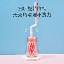 Silicone bottle brush Baby pacifier brush Bottle brush combination 360 degree rotating washing bottle brush cleaning brush set