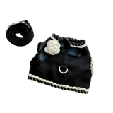 Одежда для собак Бишон с поводком, жилет, стильная шлейка для маленьких собак, шлейка для домашних животных с поводком, прогулка для собак, веревка для знаменитостей и кошек в Интернете