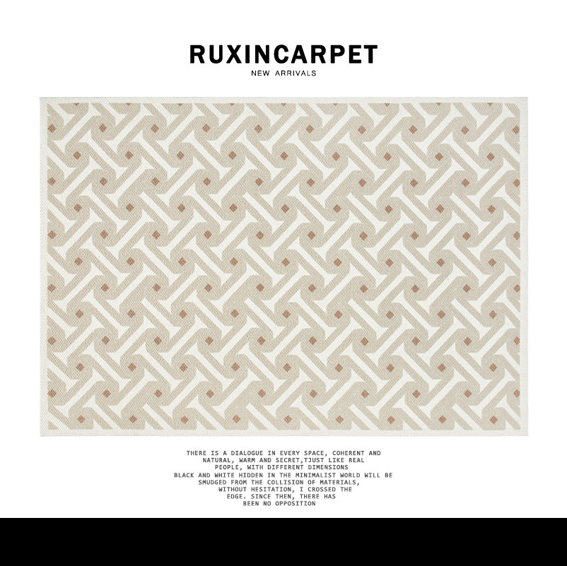 American light luxury wool carpet French living room retro minimalist sofa coffee table blanket wash-free dirty-resistant bedroom high-level sense