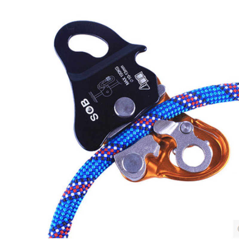 SOB rope grabber Outdoor climbing self-locking device equipment slow down climbing protection Falling device protector anti-fall lock