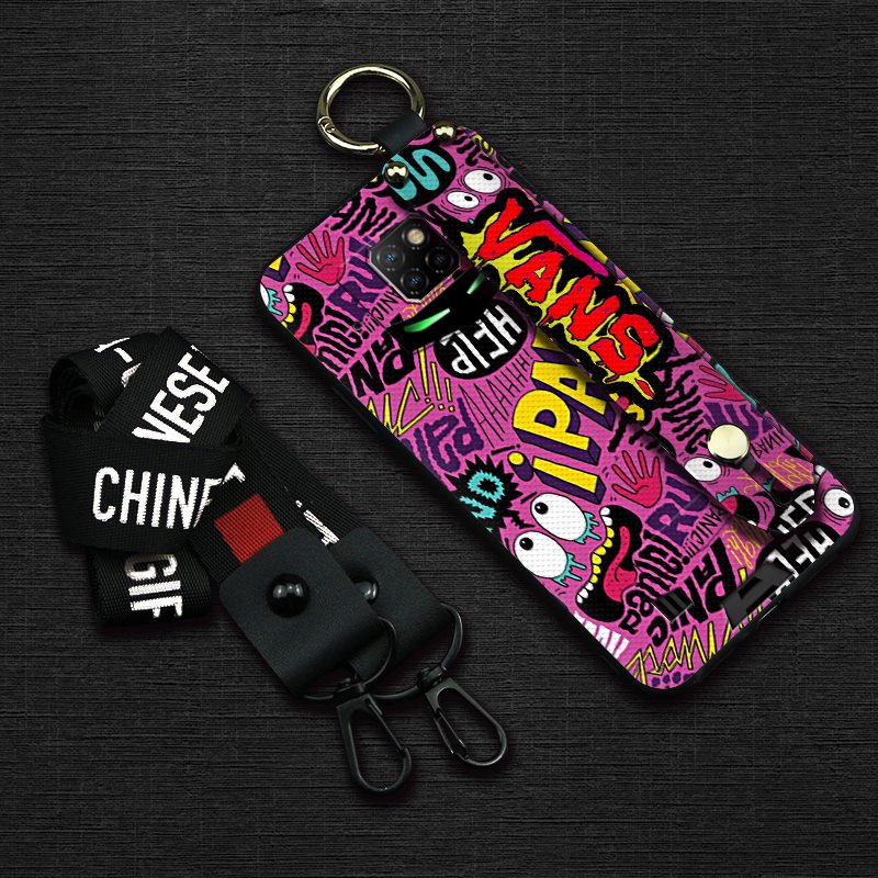Black Wristband - Scare GraffitiDoogee Doug S88   Pro Mobile phone shell Hot money silica gel TPU Soft shell Mobile phone bracket Graffiti Men's European style
