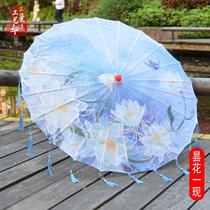 Intangible cultural heritage handmade oil-paper umbrella oil-paper umbrella antique rainproof sunshade intangible cultural heritage handmade tung oil umbrella Hanfu cheongsam catwalk wear