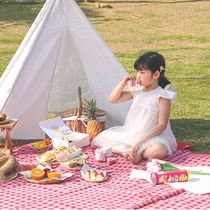 Outdoor extra-large picnic cushion 3X3 rice extra-large thickened anti-damp cushion field folding cushion portable waterproof lawn blanket