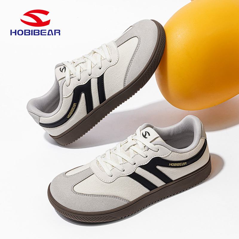Hobibear Wide-Toe New German-Style Sneakers, Casual White Shoes for Men and Women, All-Season Trendy Shoes, Retro Couple Shoes