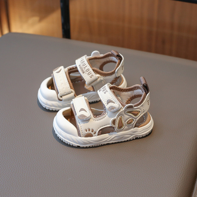 Baby Boy Sandals Summer New Style 0-1-2 Years Old 3-Year-Old Infant Soft-Soled Walking Shoes Children's Closed-Toe Non-Slip Beach Shoes Trendy — 4
