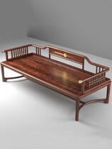 New Chinese style solid wood ebony wood Arhat bed dual-purpose sofa couch sliding bed modern simple living room tea table and chair combination