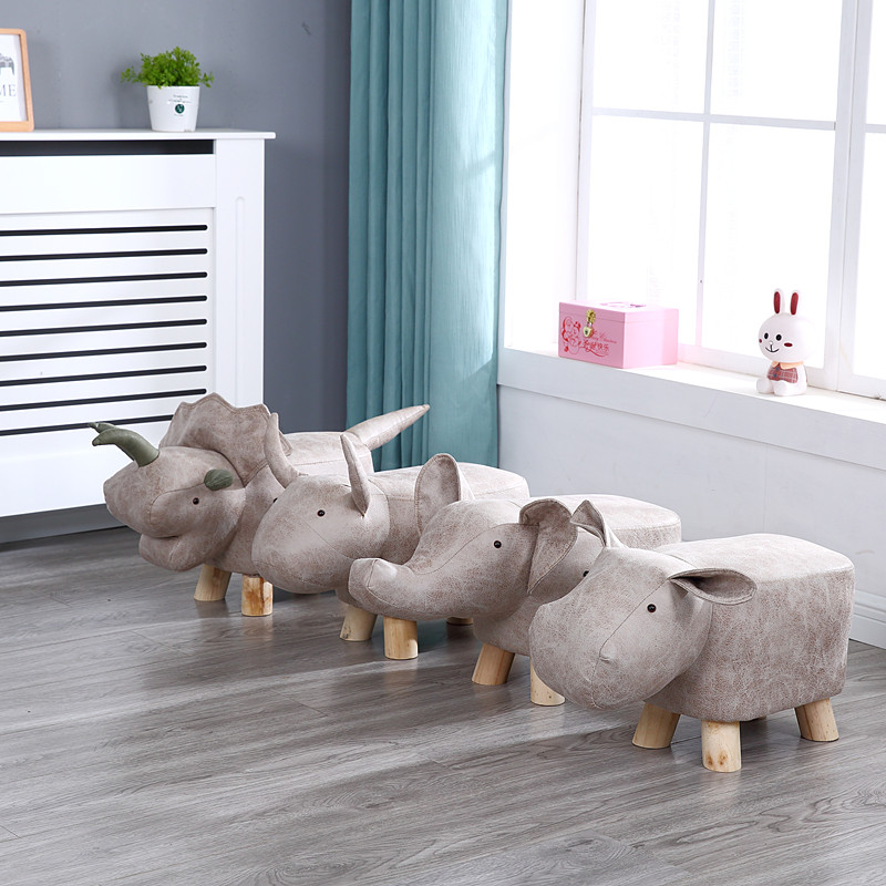 Creative calf stool Stool Elephant Stool dinosaur stool Fashion Children Cartoon Chair Animal Genguan Swap Shoes Stool Styling Stool
