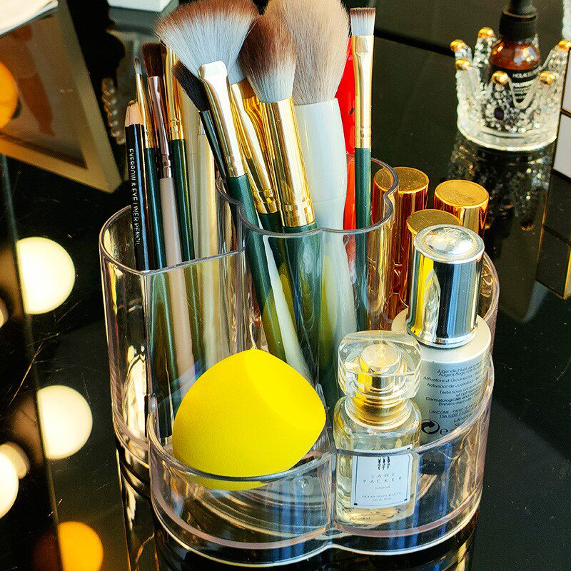 Eyebrow brush bucket rotating makeup brush storage box bucket storage lipstick lip glaze storage box tube storage box pen holder storage