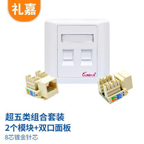 LIJIA LJ-MB086 module panel combination set Category 5e network modules 2 pcs dual port