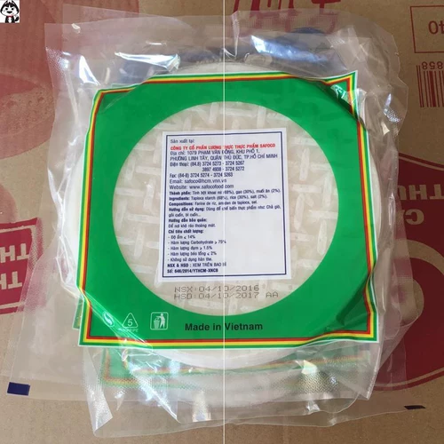 Оригинальная импортная специальная специальная специальность Safoco Spring Roll Peel 16 см Аутентичная машина Тонкая торт кожаная кожа 200 г клейкая рисовая бумага