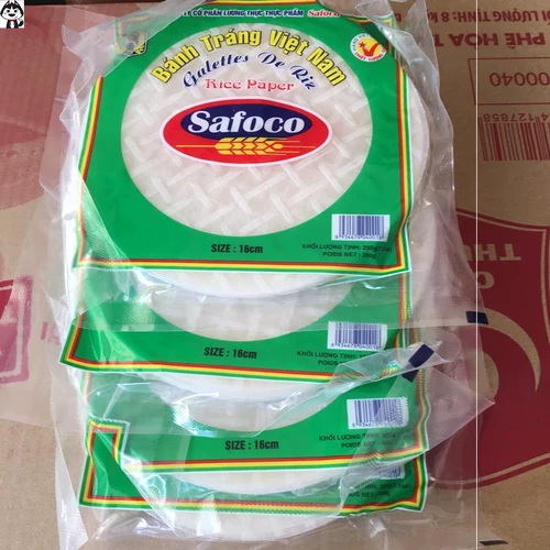 Оригинальная импортная специальная специальная специальность Safoco Spring Roll Peel 16 см Аутентичная машина Тонкая торт кожаная кожа 200 г клейкая рисовая бумага