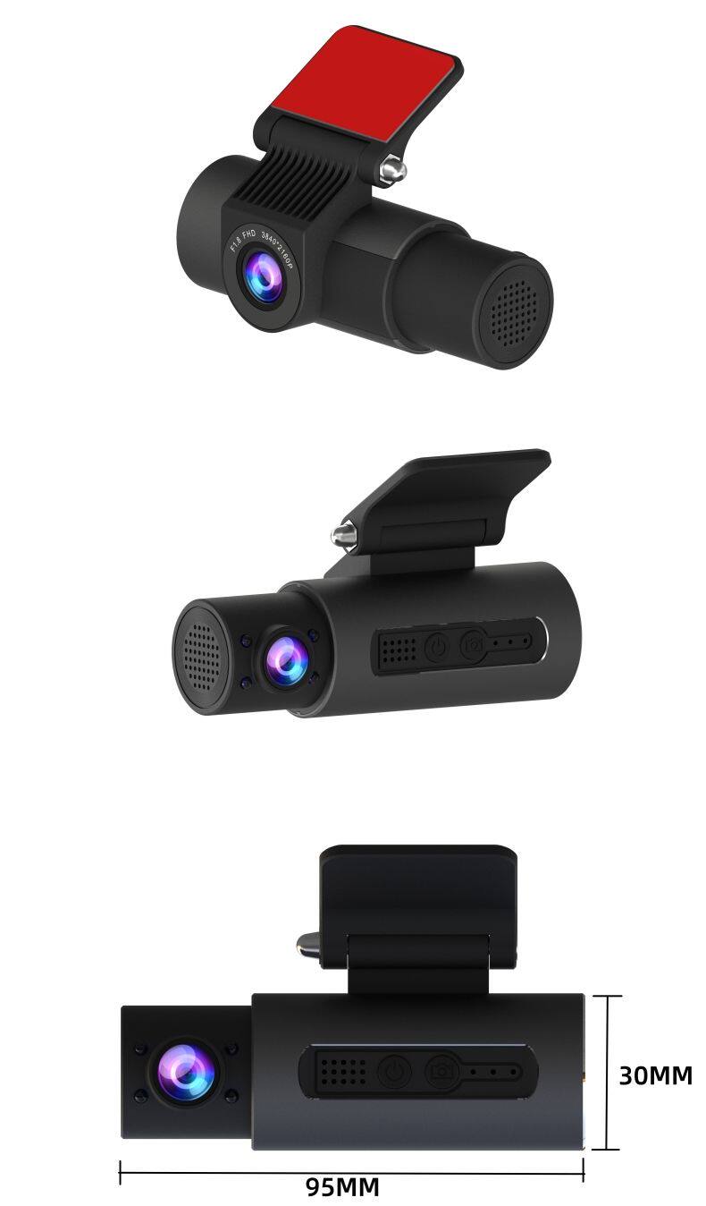 2025 New Model Three-Lens Front-Infrared Night Vision HD Parking Monitoring Ride-Hailing 4K Dash Cam 360