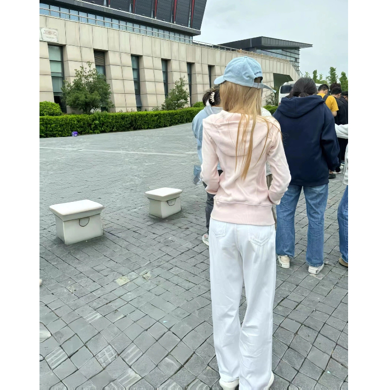 Pink Slim-Fit Hooded Sweatshirt for Women 2026 New Early Spring Yoga Wear Korean Style Outfit Top Waist-Cinching Jacket