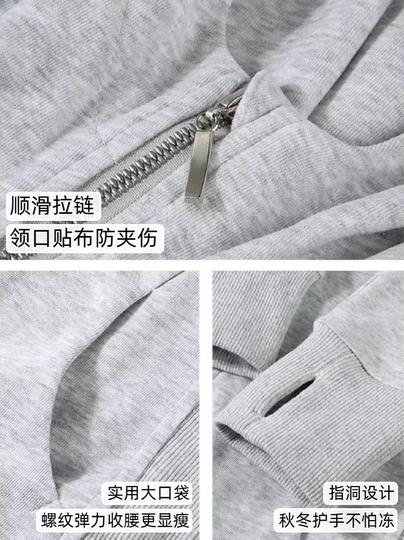 Slim Fit Samt-Sweatjacke für Damen, rechte Schulter, tailliert, kurzes Oberteil, Winter, enger Kapuzenpullover, Innenbekleidung, 2026 neuer Stil